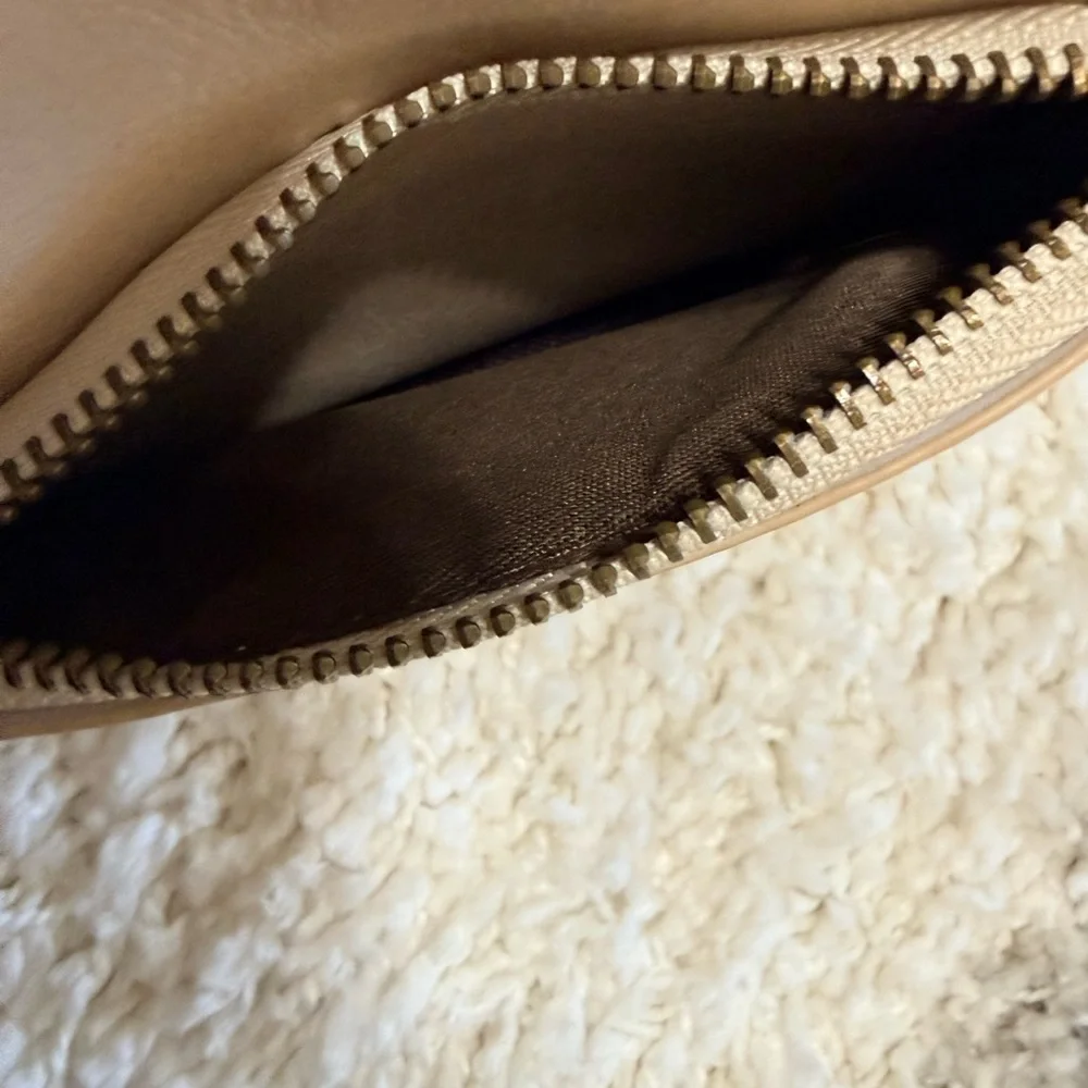Cream Sling Bag with Patterned Strap